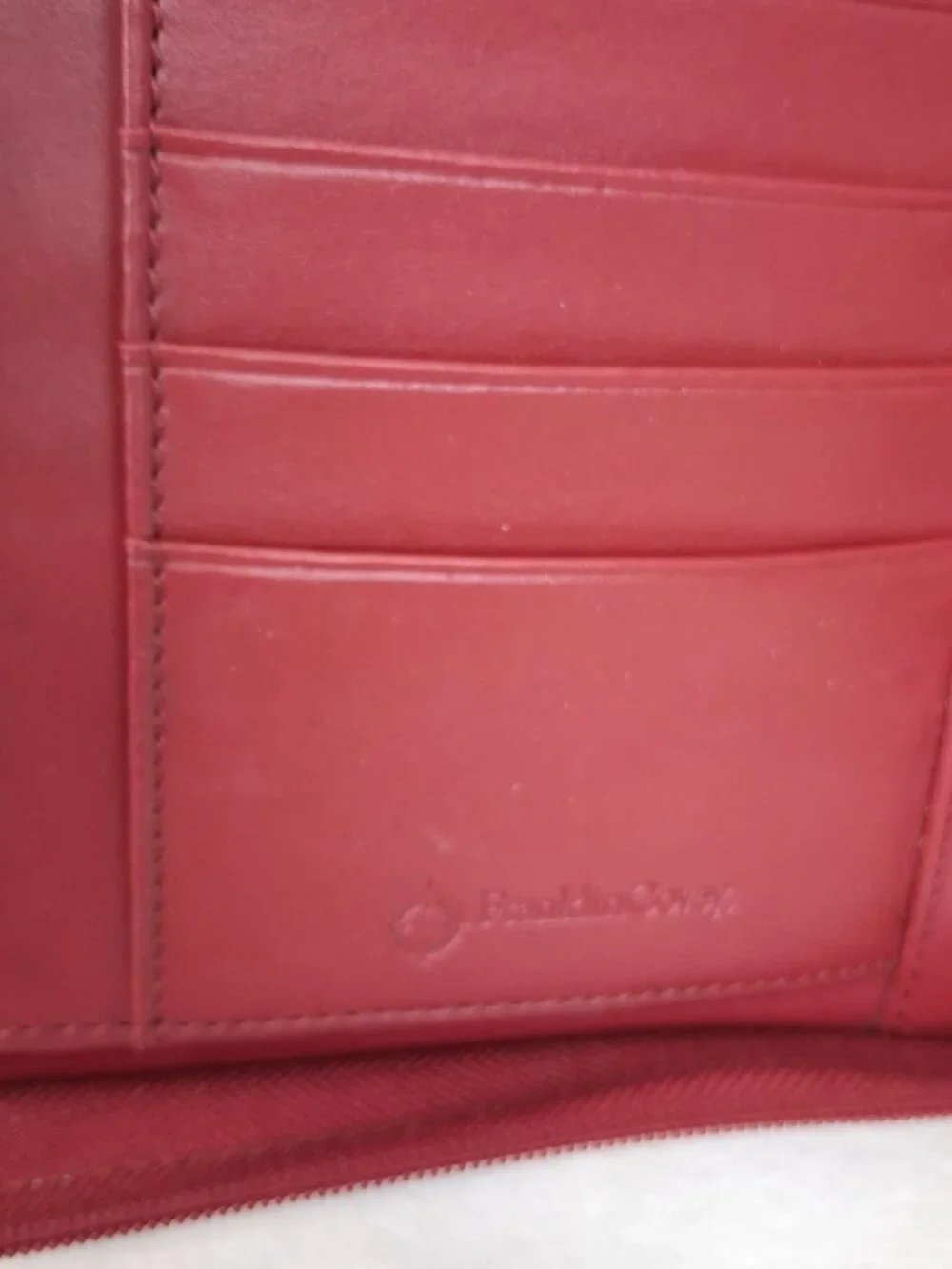 FRANKLIN COVEY Red 7 Ring Planner Binder With Handles Full Zip Read